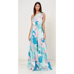 SWF One Shoulder Tiered Maxi Dress sz